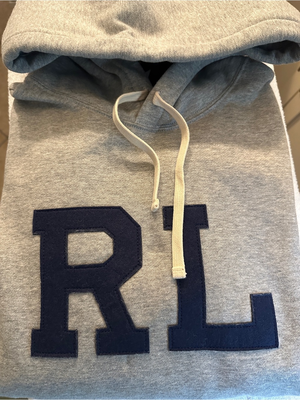 NWT Polo Ralph Lauren RL Monogram Fleece Hoodie Size Large